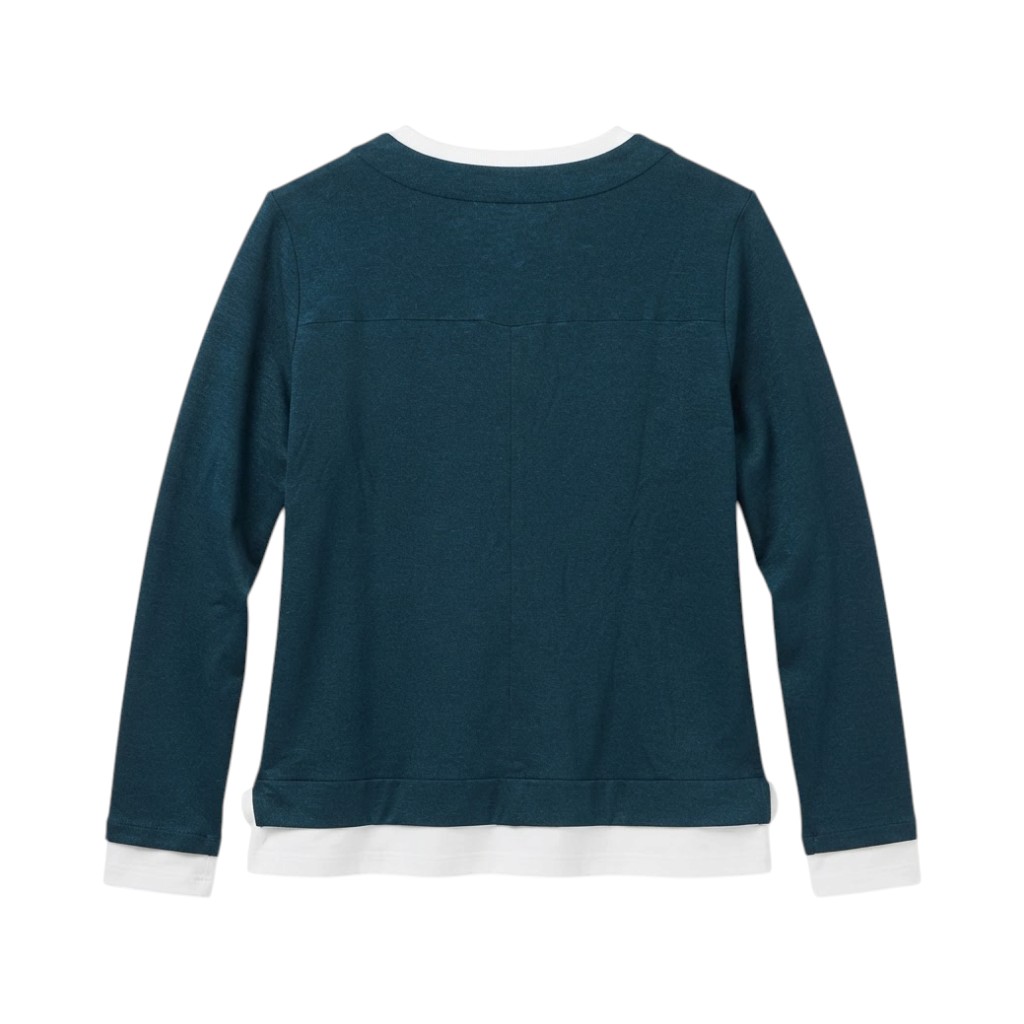Purotatto Maglia Donna Bicolore Blu e Bianco