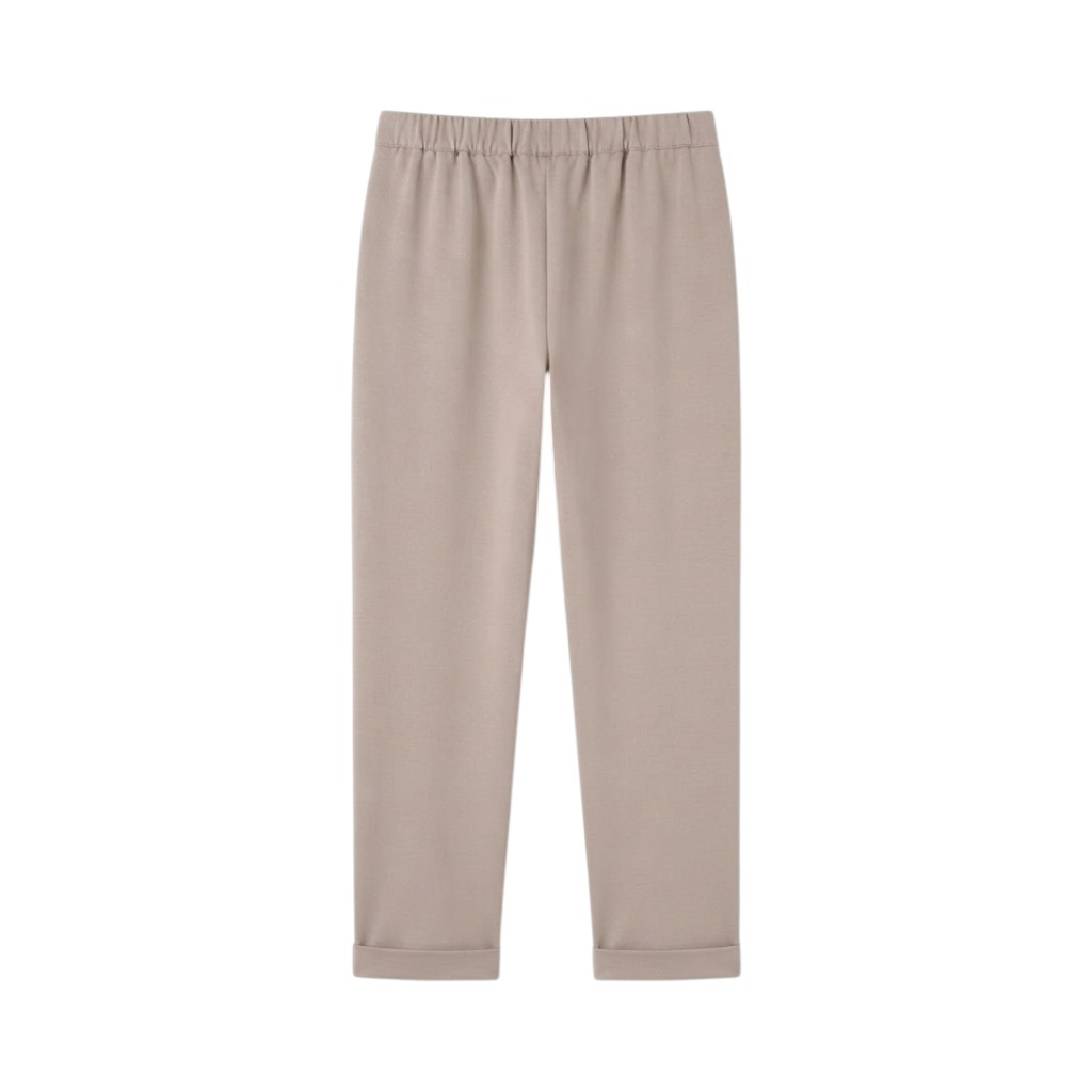 Purotatto Pantaloni Donna in Cotone Mastice