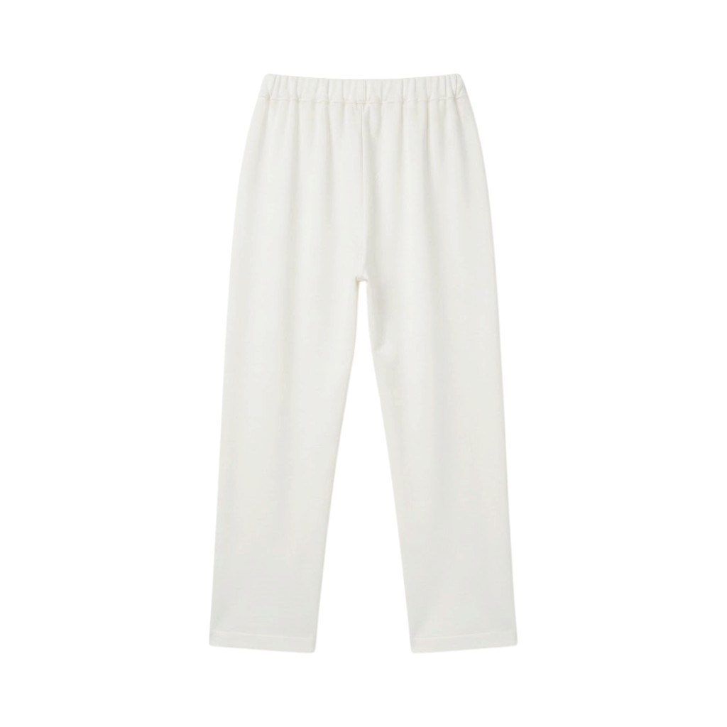 Purotatto Pantaloni Donna in Cotone Bianco con Dettagli Ricamati