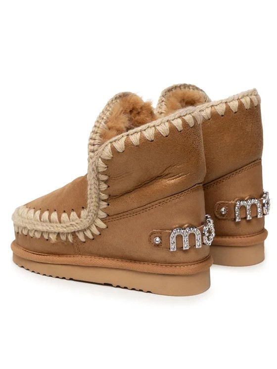 Mou Eskimo Stivaletti Donna Silver in Suede con Cuciture – 101036B-DUIRO