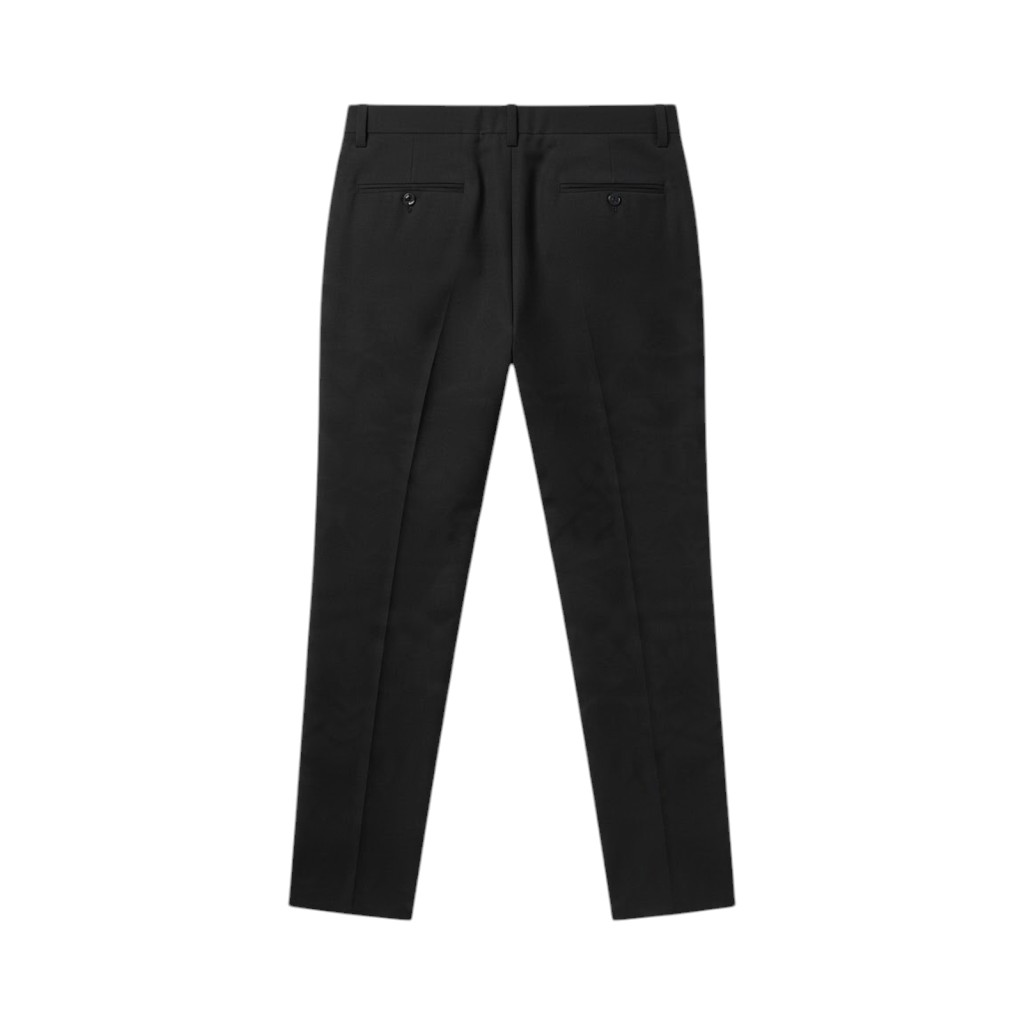 VERSACE Pantalone Nero con Dettaglio Logo Dorato