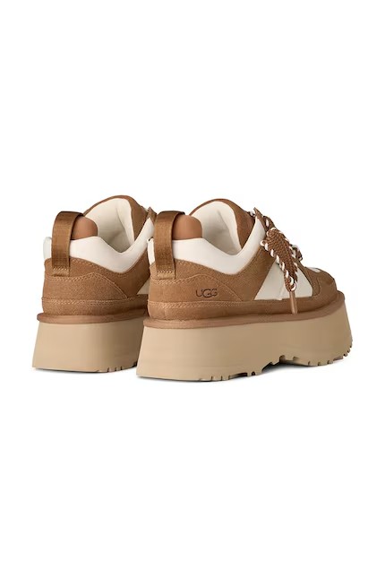 UGG Astromel Sneakers Platform Donna in Camoscio Chestnut