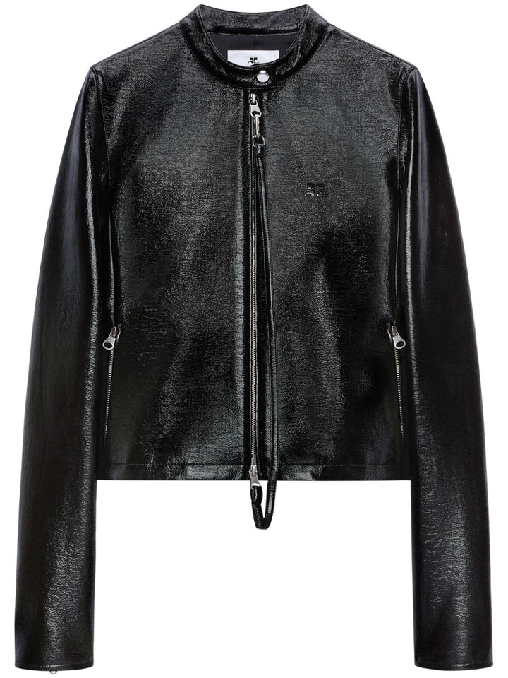 courreges Lederjacke