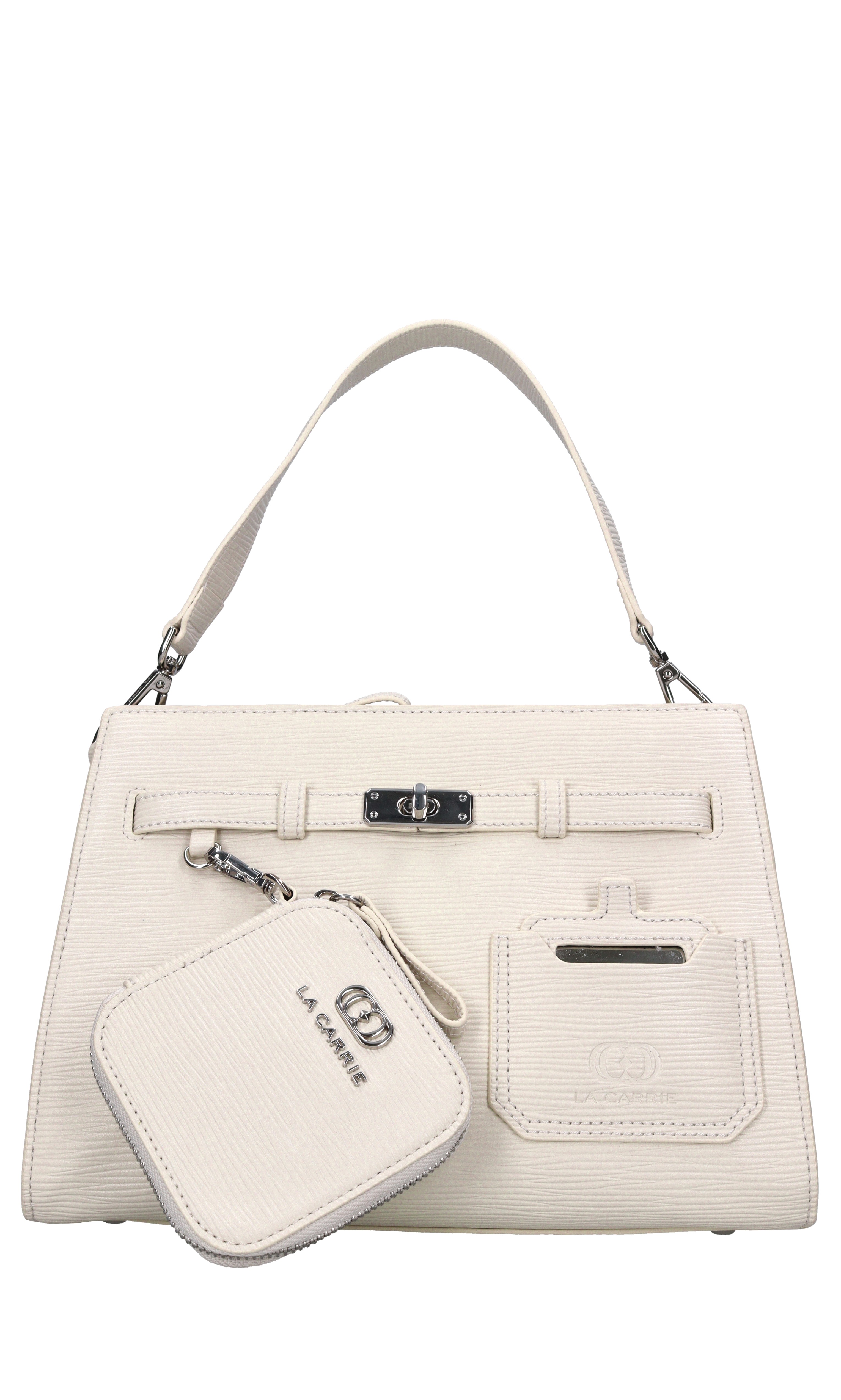 La Carrie Taschen. Creme