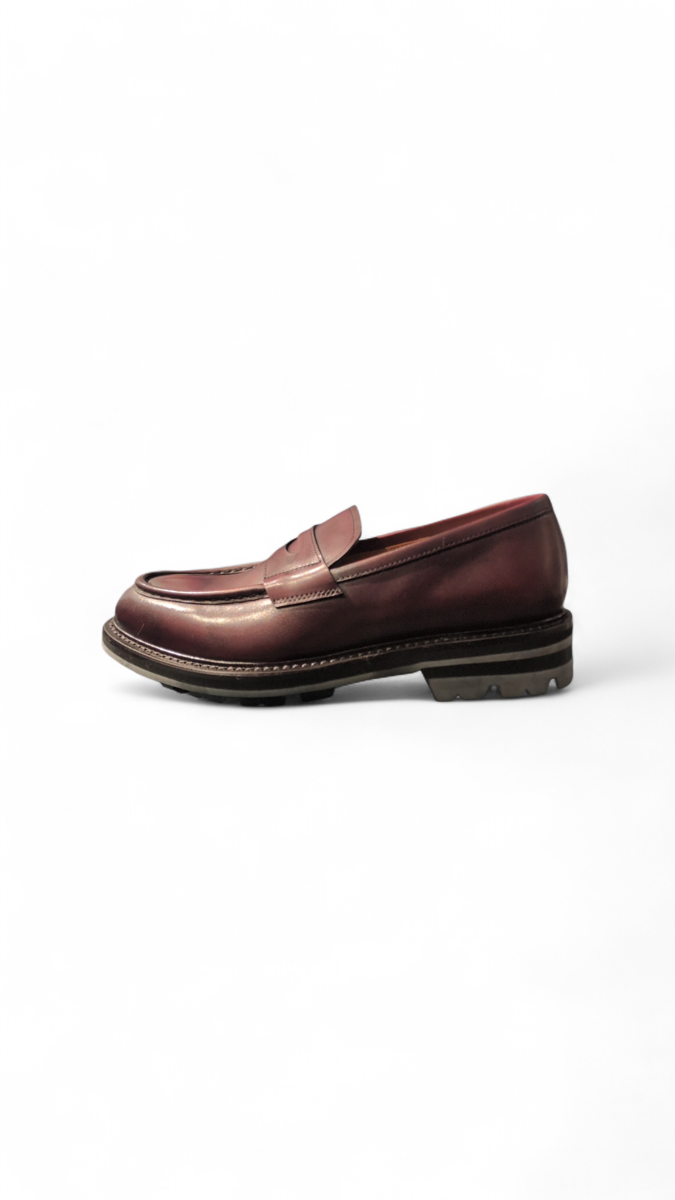 Green George Mocassini Uomo in Pelle Burgundy