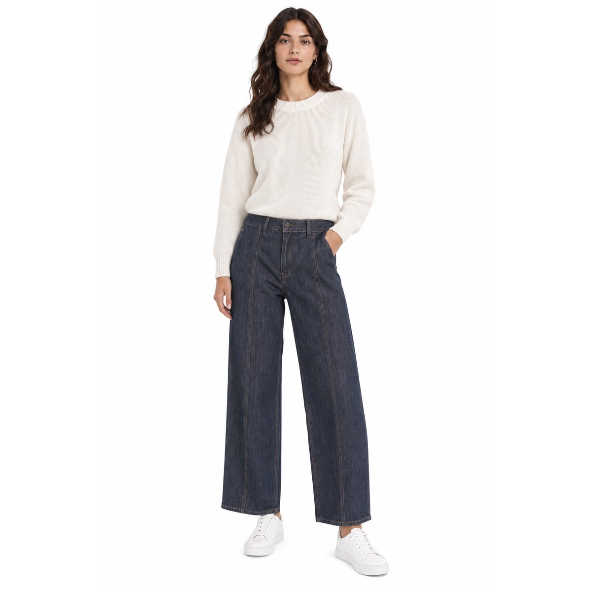 Mm Max Mara Trousers In Blu Navy Blu