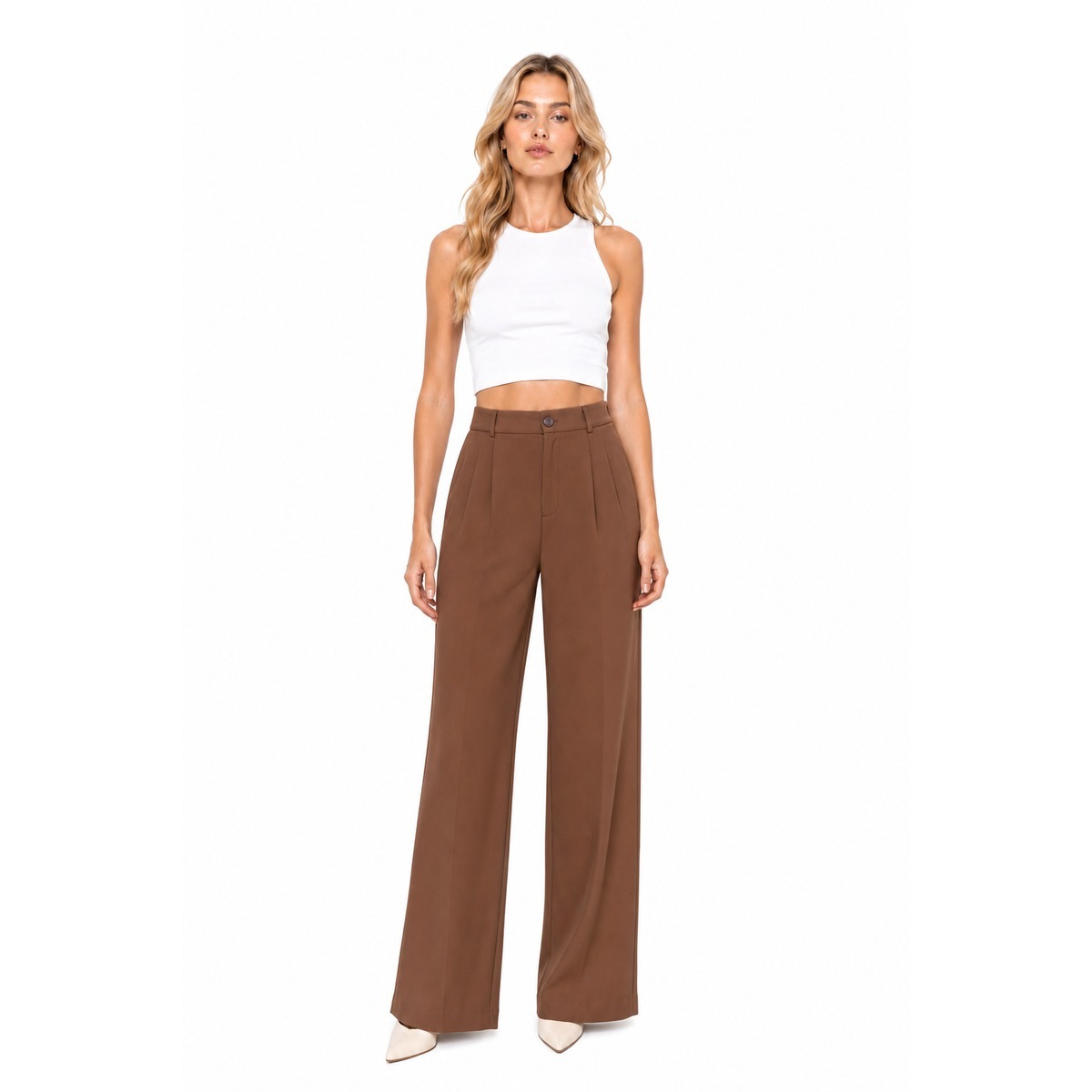 Mm Max Mara Trousers In Noce Marrone