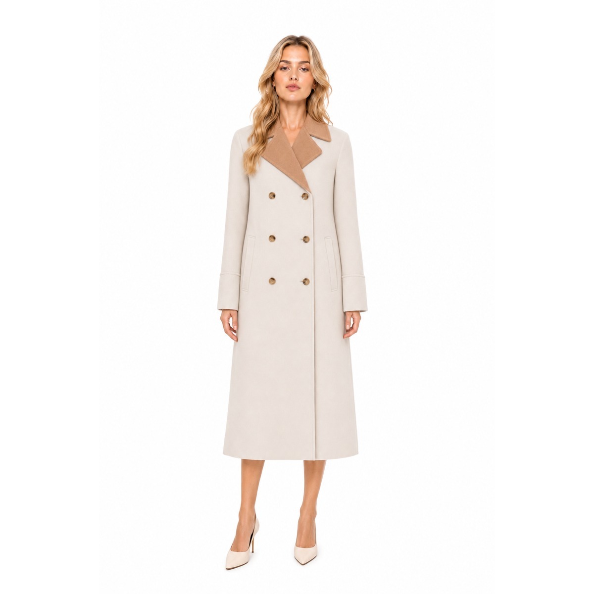 Mm Max Mara Coats In Greige Beige