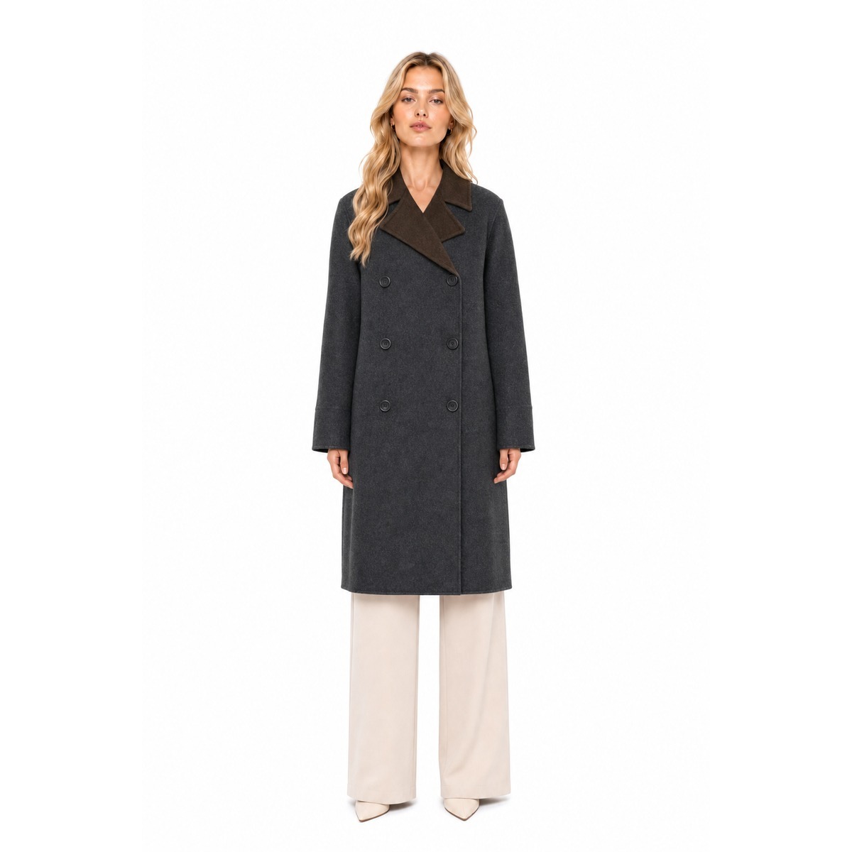 Mm Max Mara Coats In Antracite Grigio