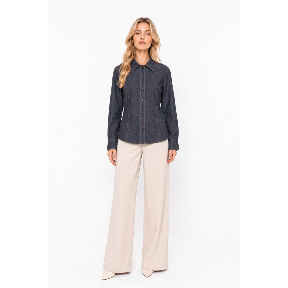 Mm Max Mara Shirts In Blu Navy Blu
