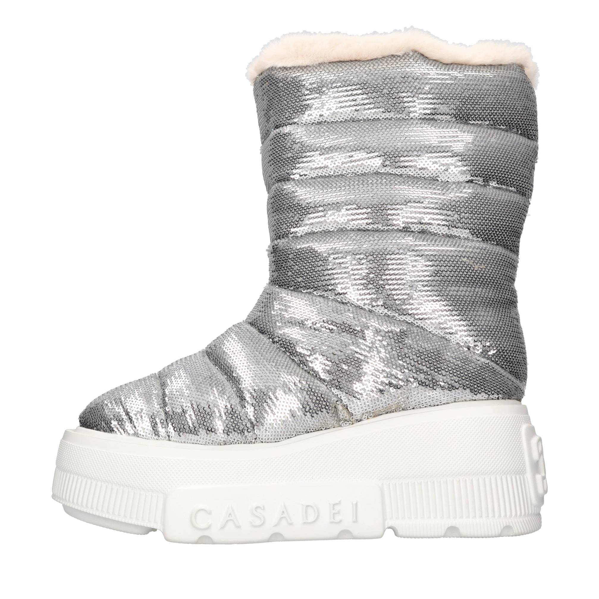 Casadei Boots Silver In Metallic