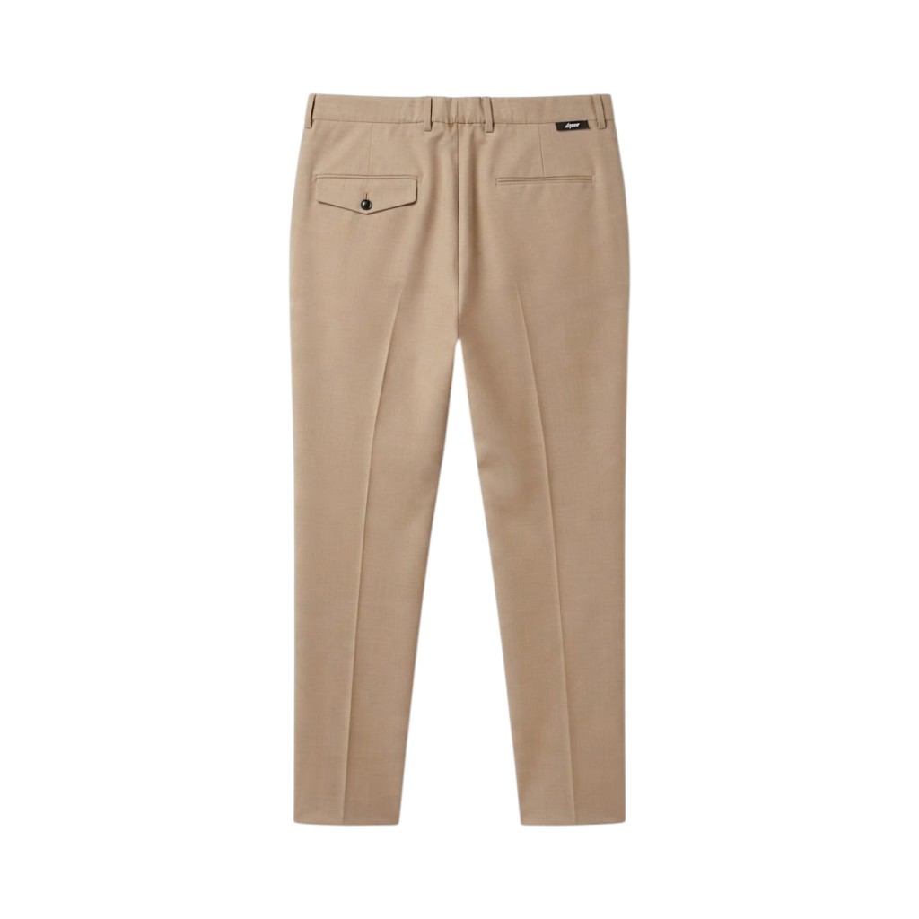 MSGM Pantaloni Beige Eleganti con Dettagli Sartoriali