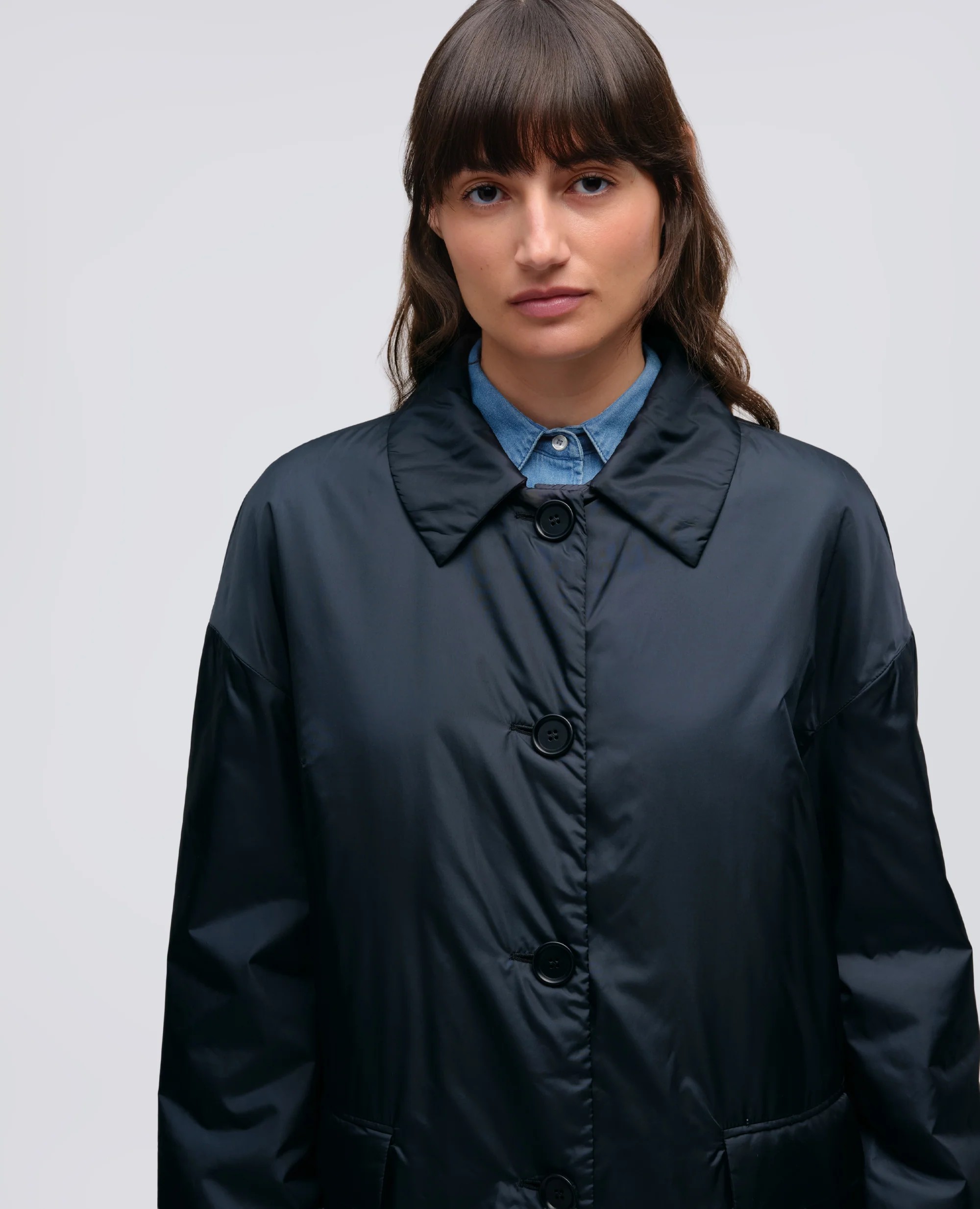 Aspesi Herren Mantel Blau Marine