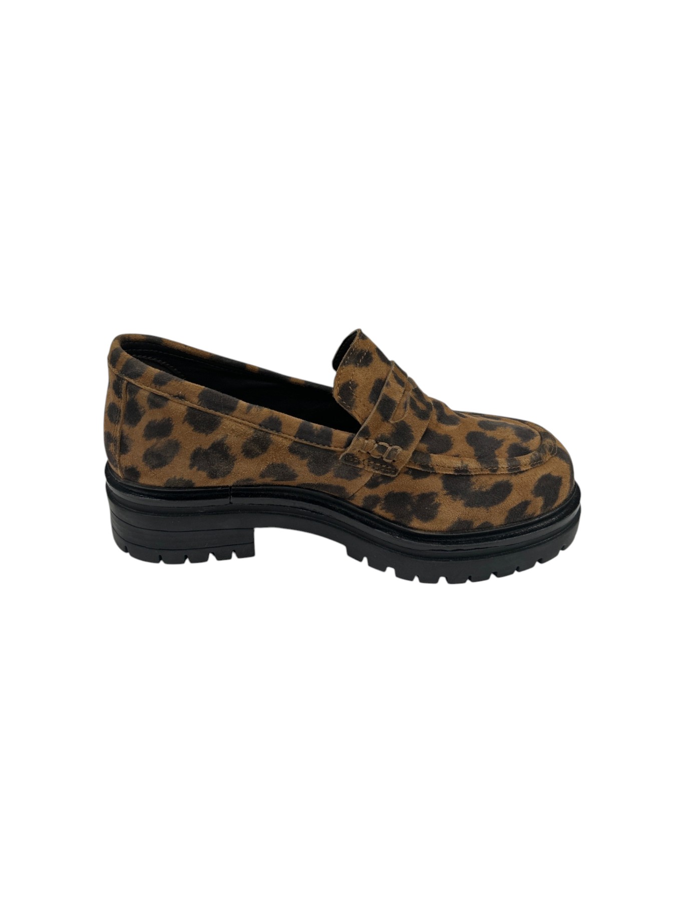 EMANUELLE VEE Mocassini Leopardo in Pelle Scamosciata