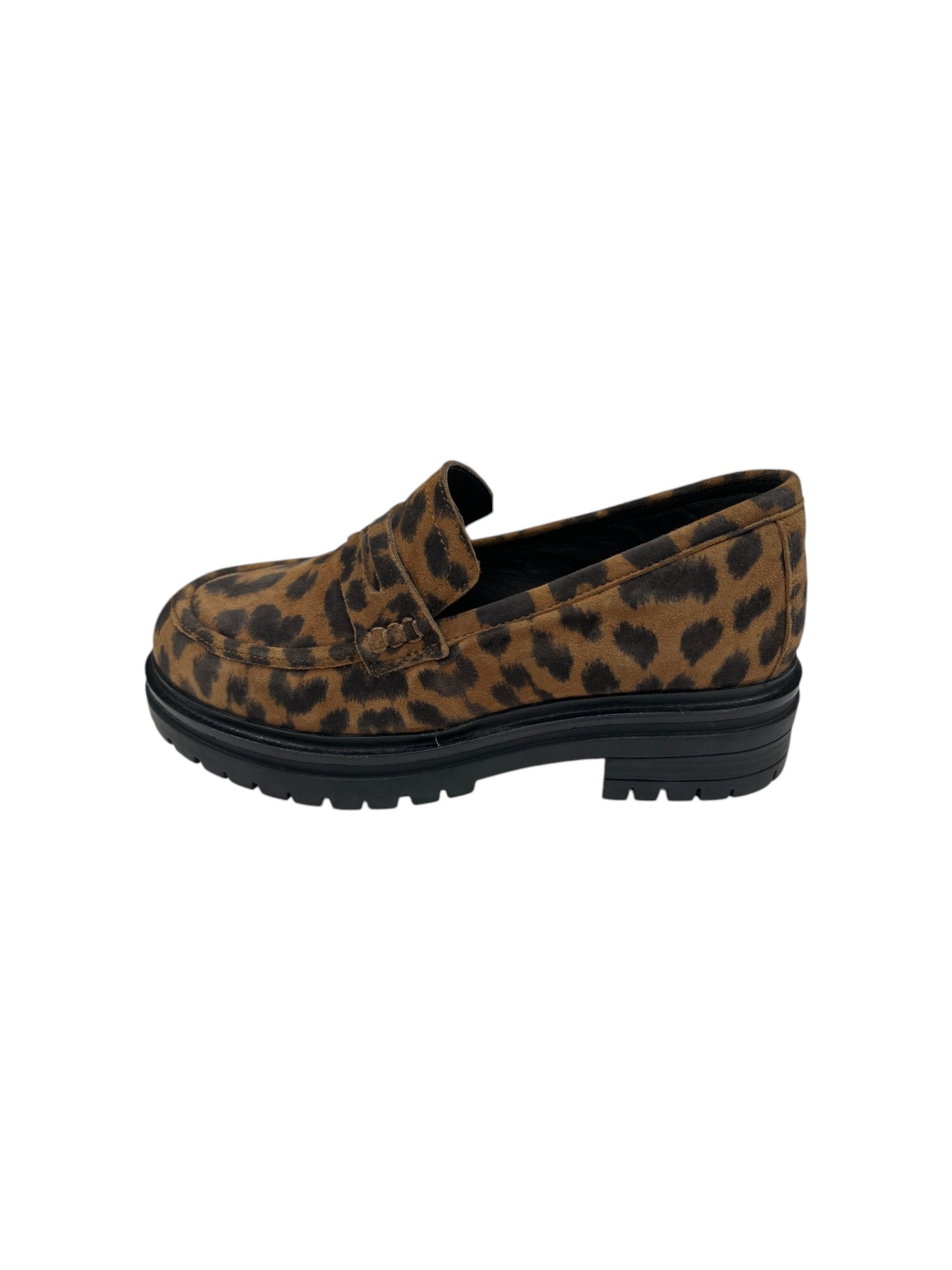 EMANUELLE VEE Mocassini Leopardo in Pelle Scamosciata