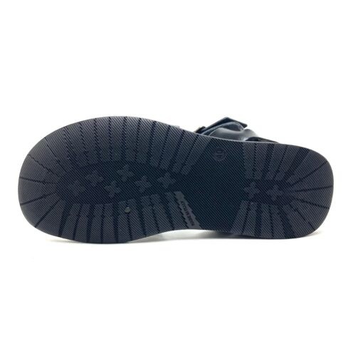 Brador Sandales pour hommes Cape de Tinto en cuir noir avec boucle anatomique et plantation