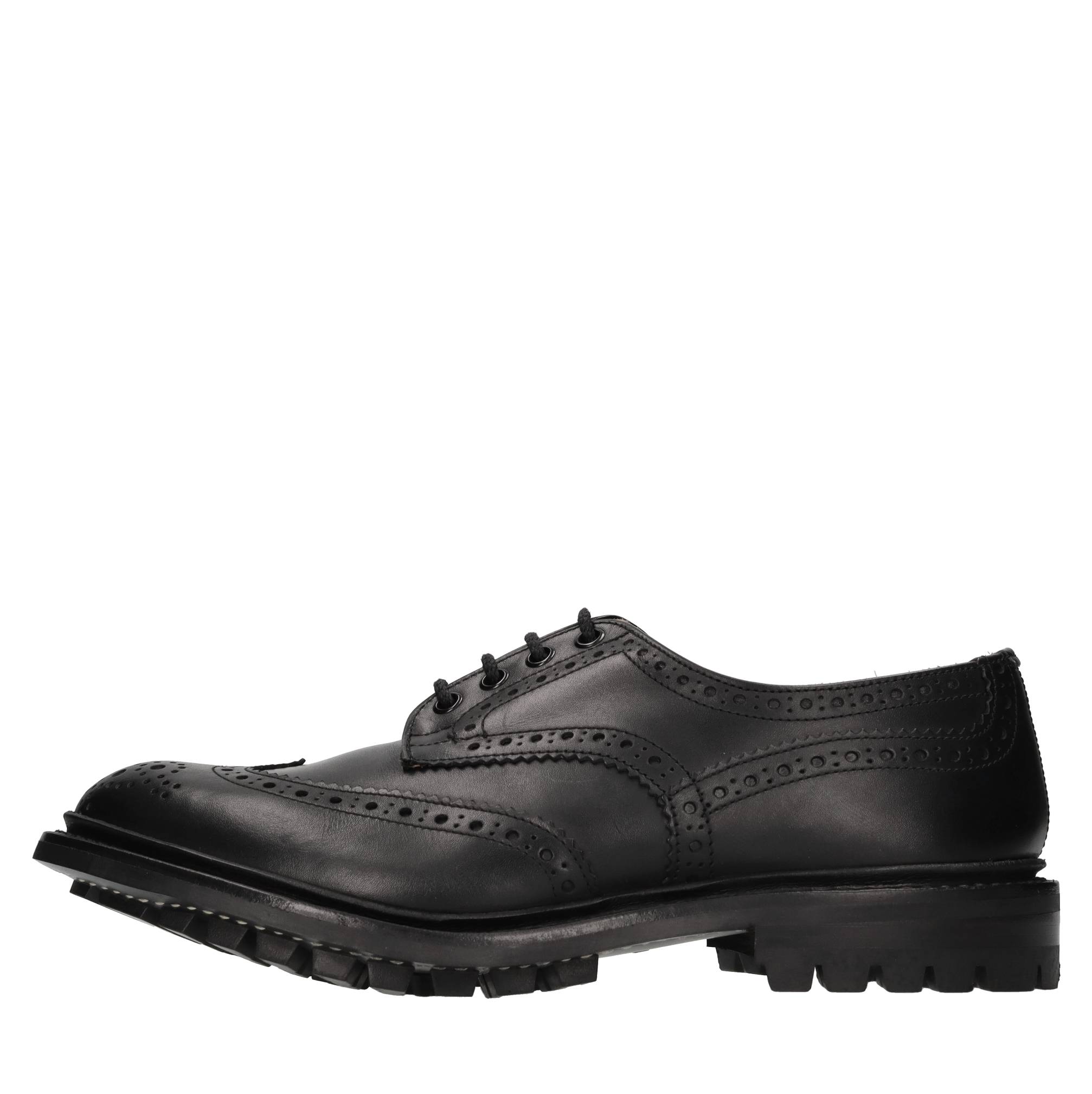 Tricker's Flat Shoes In Nero Scuri