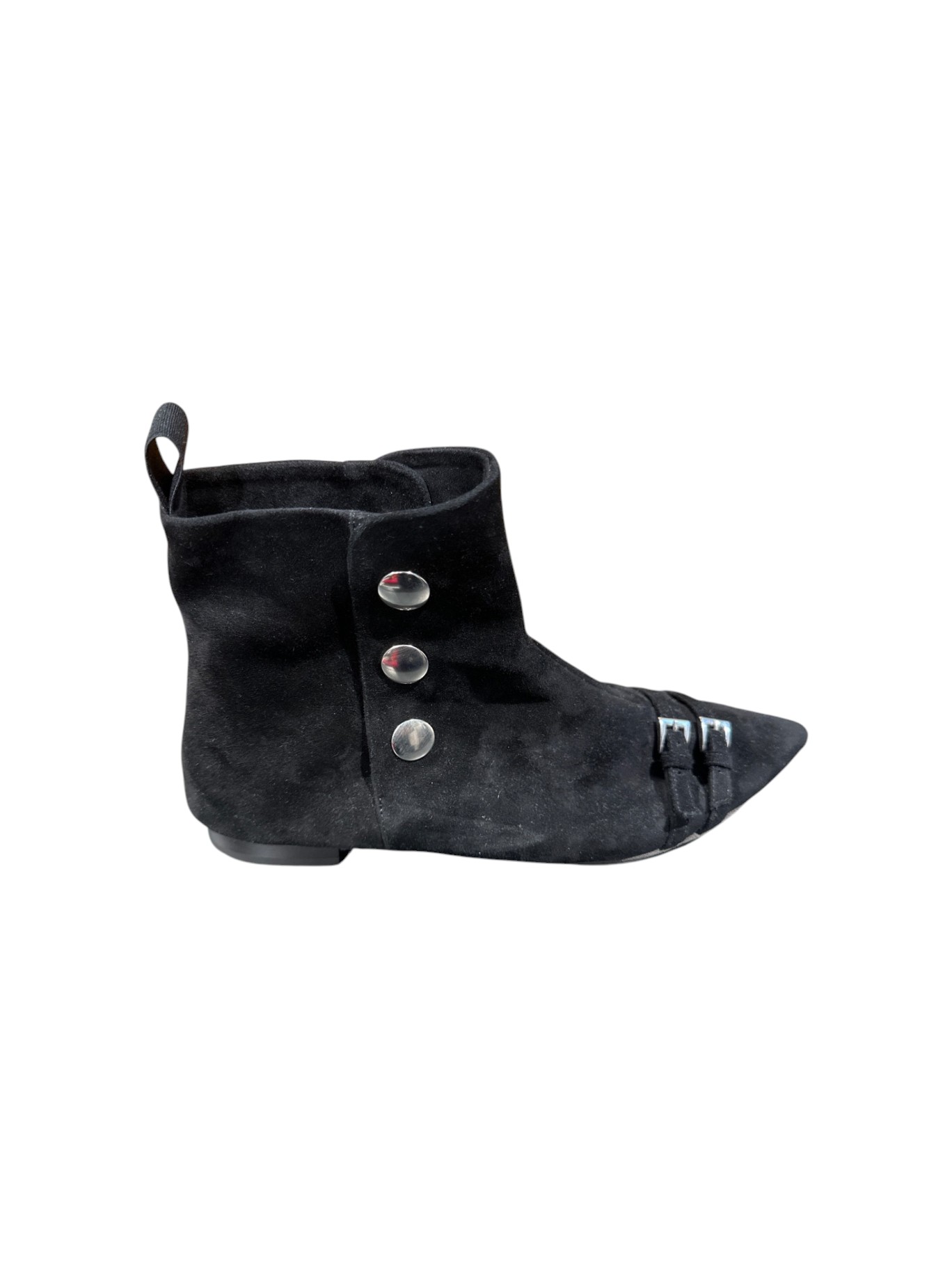 TOD'S Stivaletti Donna in Camoscio Nero con Dettagli Metallici