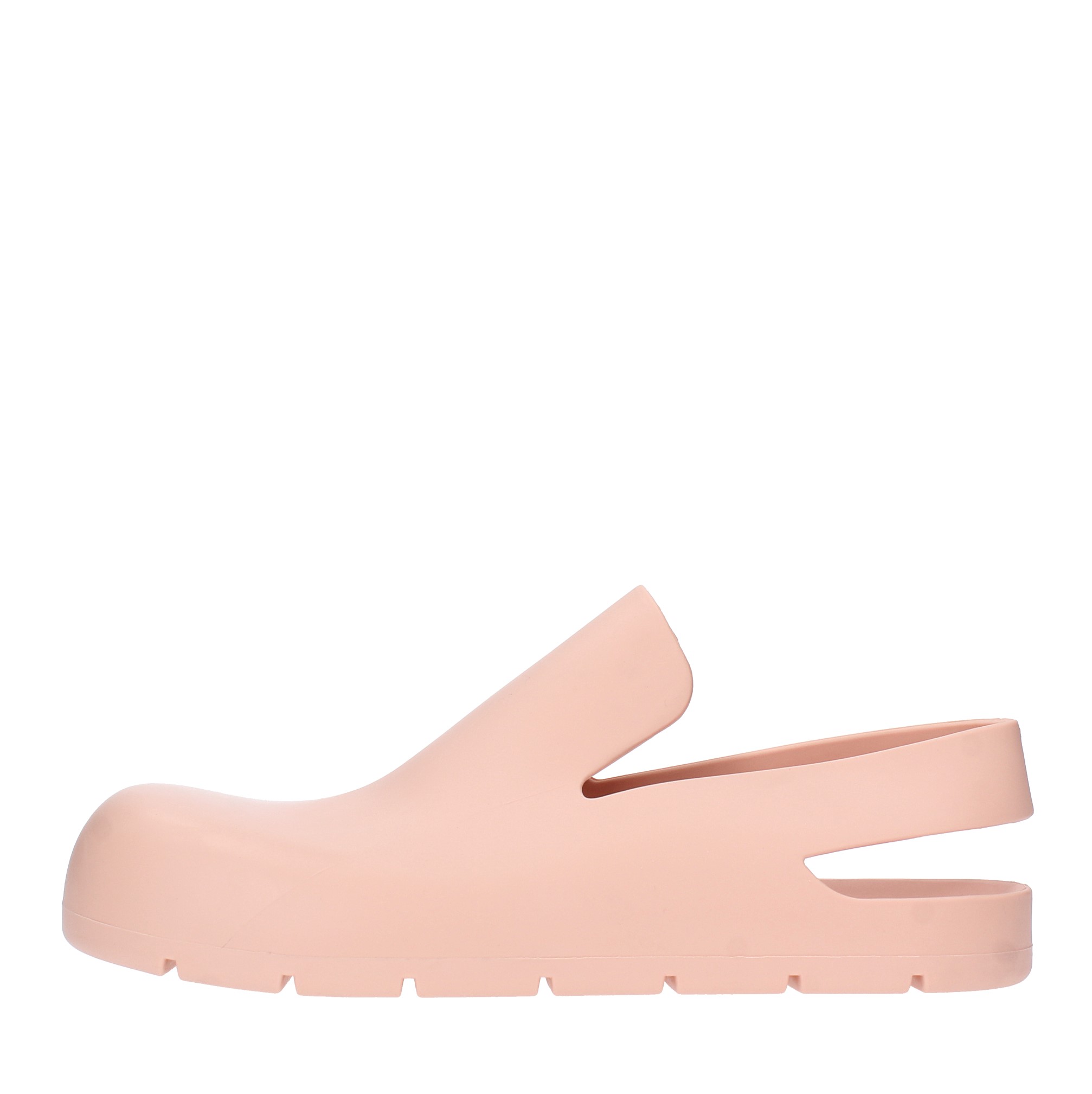 Bottega Veneta Puddle Rubber Slingback Clogs In Rosa Chiari E Naturali