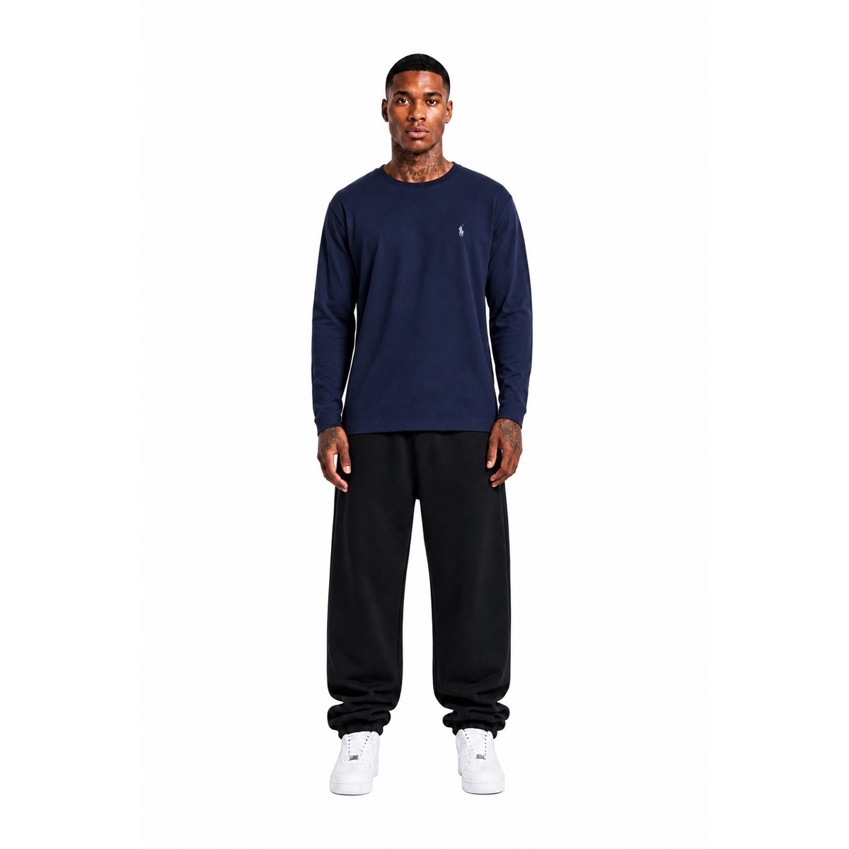 POLO RALPH LAUREN Pyjama Langarmshirt Cruise Navy dunkelblau | M
