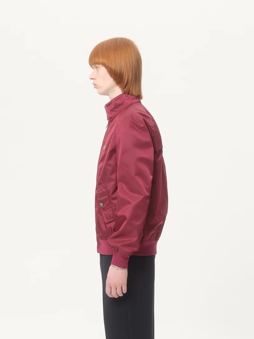 VALENTINO Giacca Giubbino Bordeaux in Nylon con Dettagli Eleganti