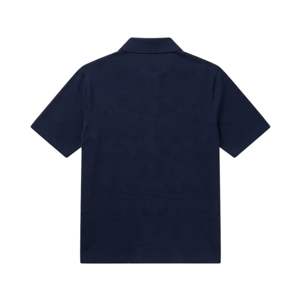 Bottega Veneta Maglieria Polo Blu in Cotone con Colletto