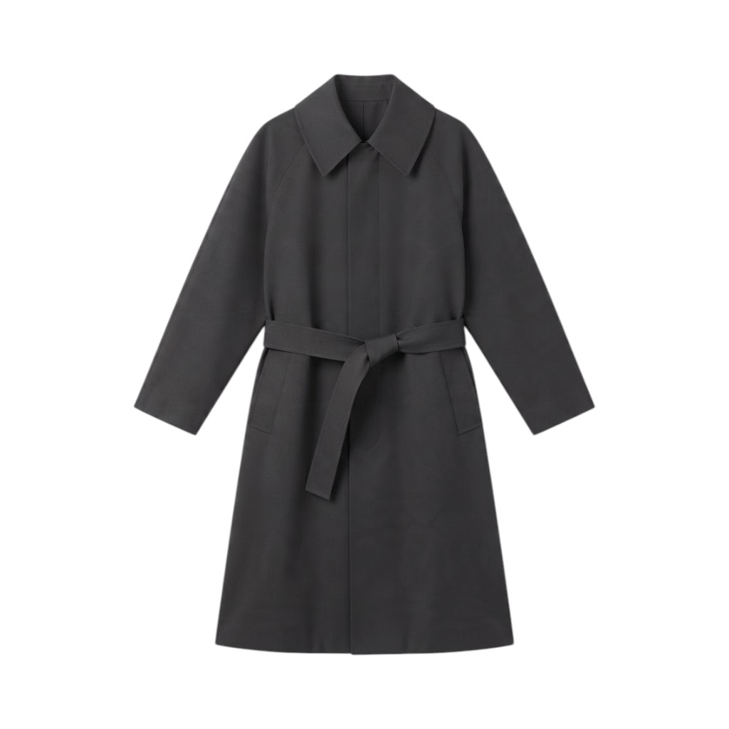 SAINT LAURENT Giacca Trench Donna in Nero con Cintura