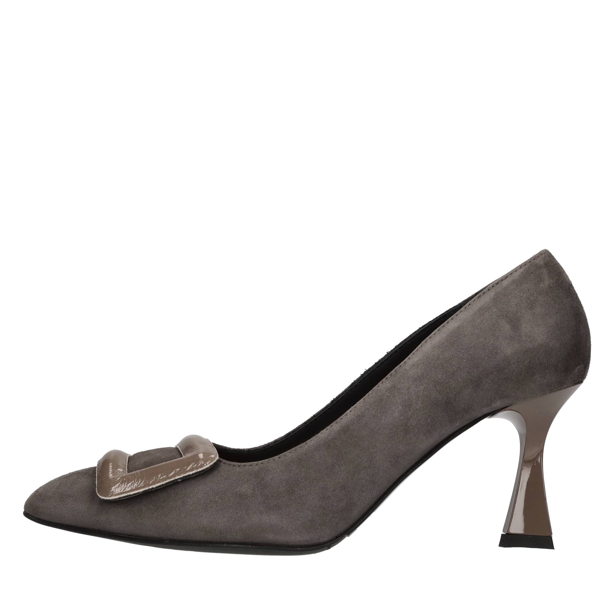 Bruglia Bruglia Schuhe mit grauem Absatz, grigio metallici e grigi