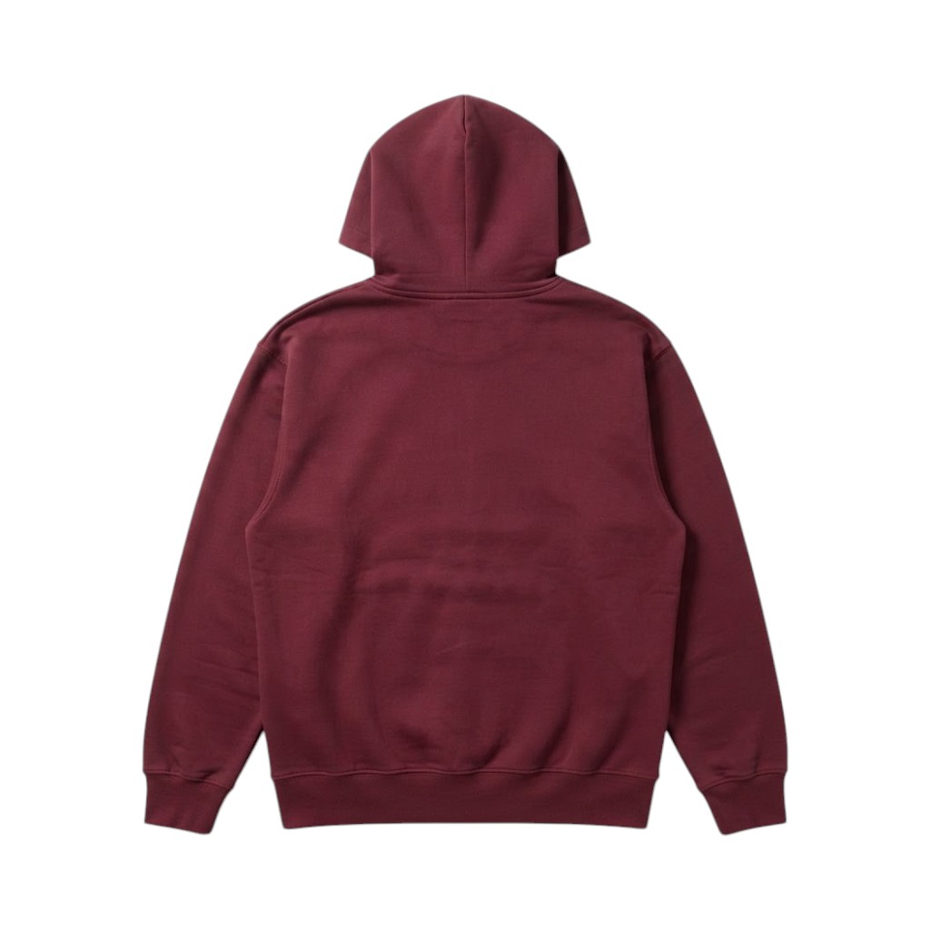 Arte Felpa Bordeaux con Cappuccio e Logo Ricamato