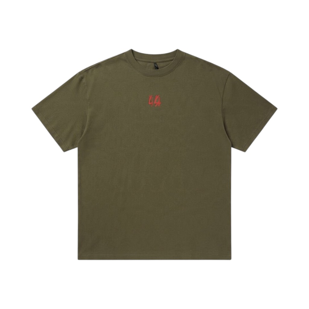 44 LABEL GROUP T-shirt Maglieria Verde con Dettagli Rossi