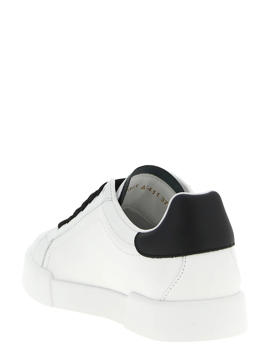 DOLCE & GABBANA Sneakers in Pelle Bianco con Dettaglio Logo