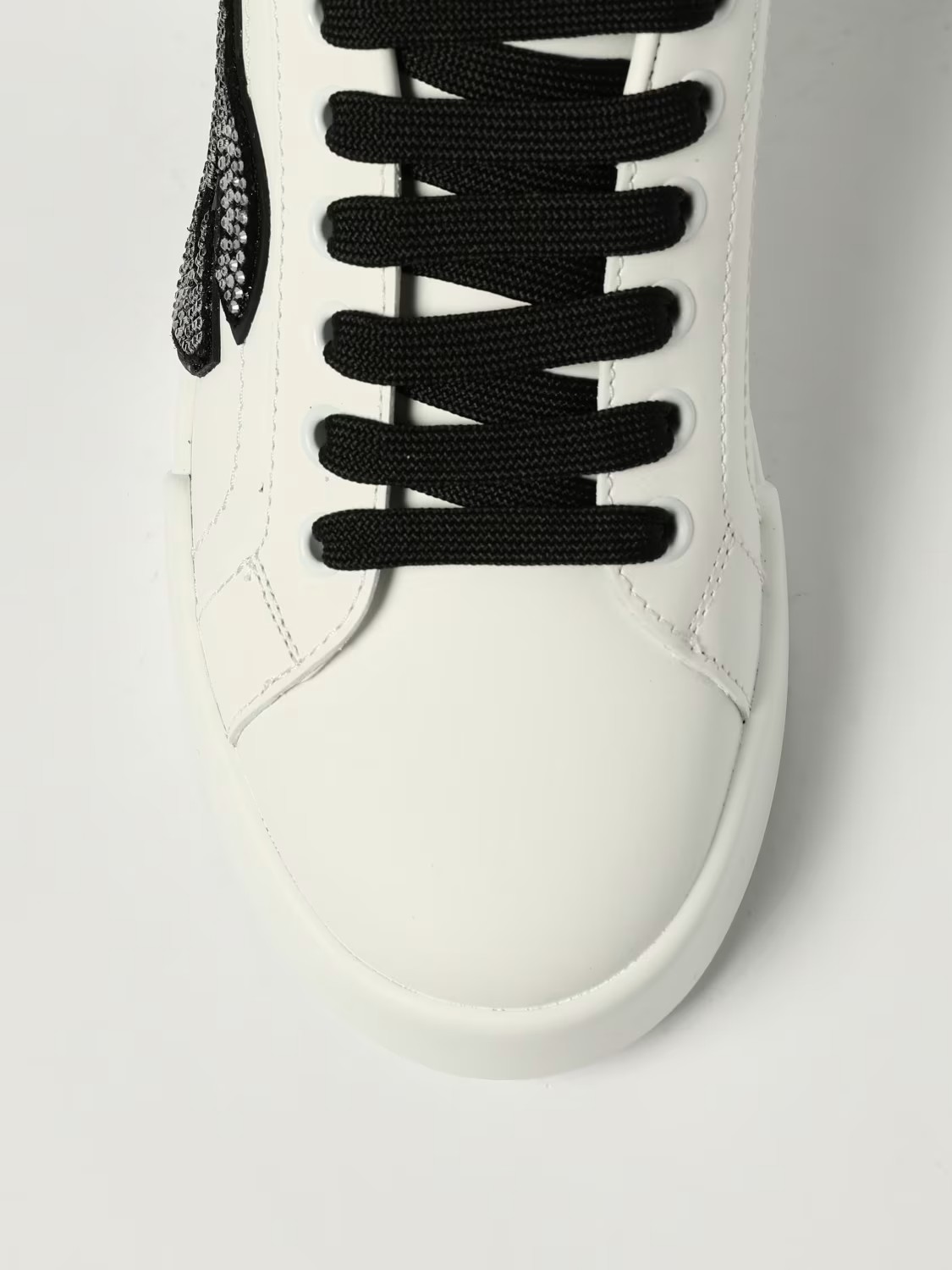 DOLCE & GABBANA Sneakers in Pelle Bianco con Dettaglio Logo