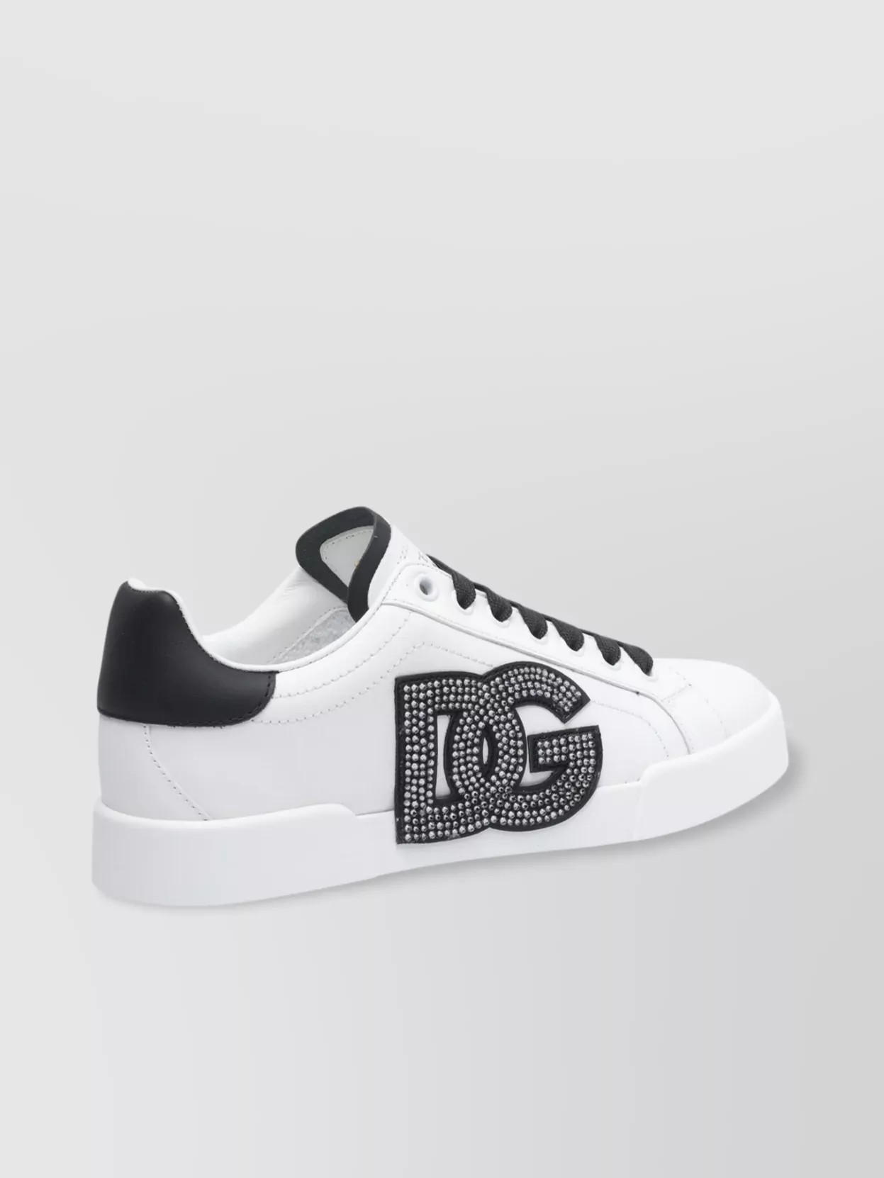DOLCE & GABBANA Sneakers in Pelle Bianco con Dettaglio Logo