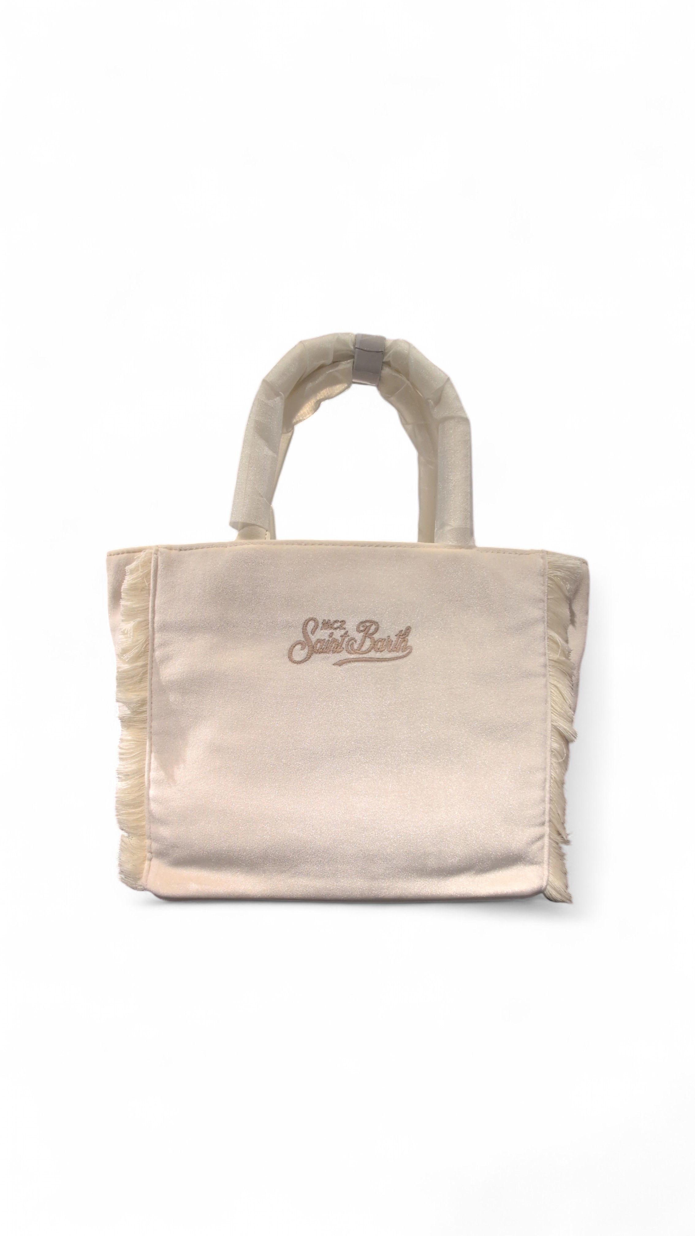 MC2 Saint Barth Borsa Donna con Frange in Velluto Fucsia