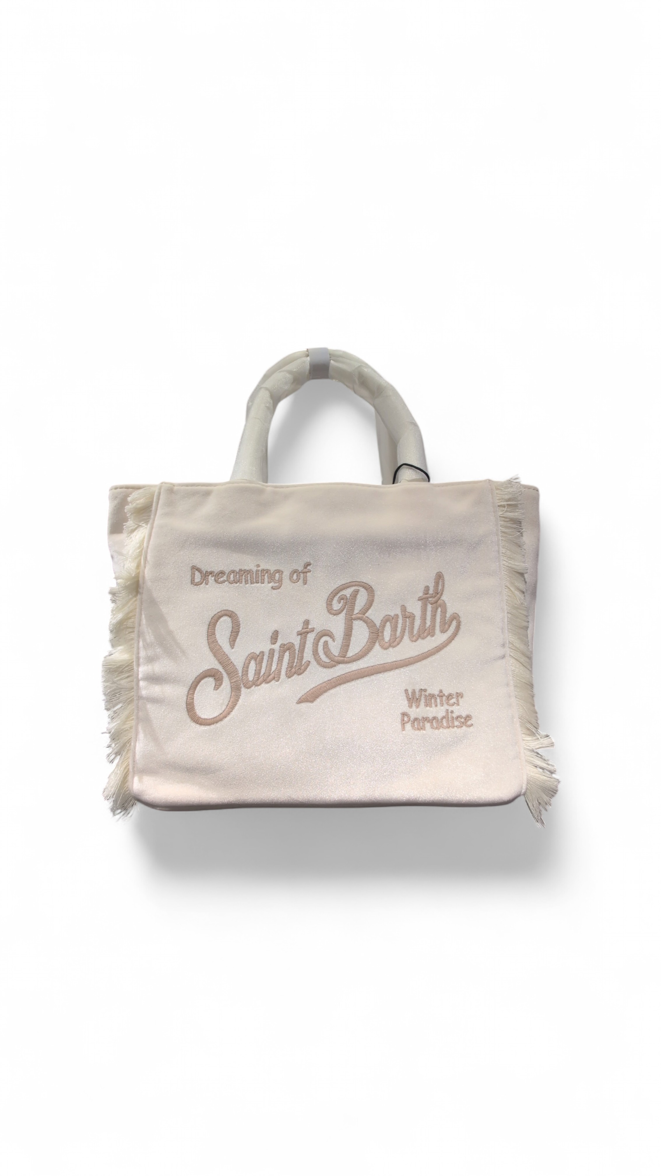 MC2 Saint Barth Borsa Donna con Frange in Velluto Fucsia