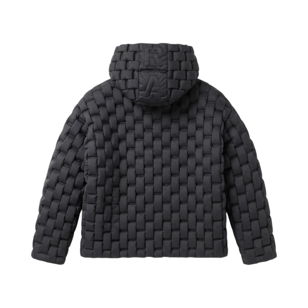 RAXXY Giacca Piumino Donna in Nero con Cappuccio e Design Innovativo