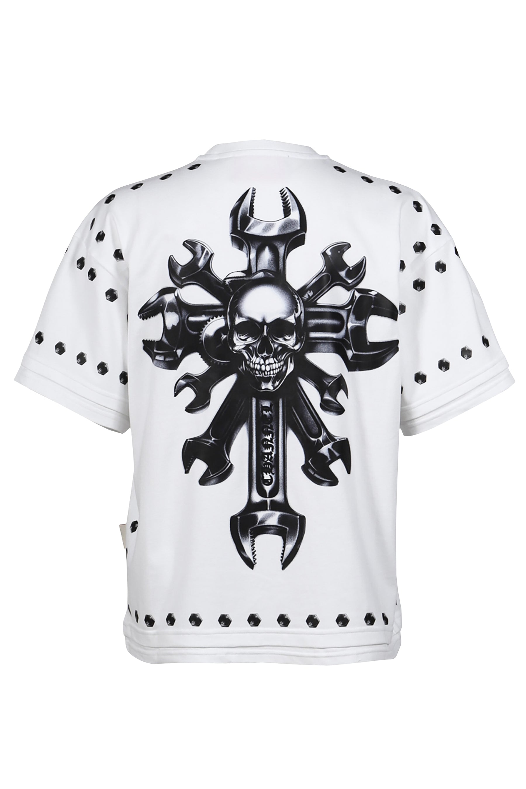 Bullons T-shirt Maglieria Bianca con Dettagli in Nero