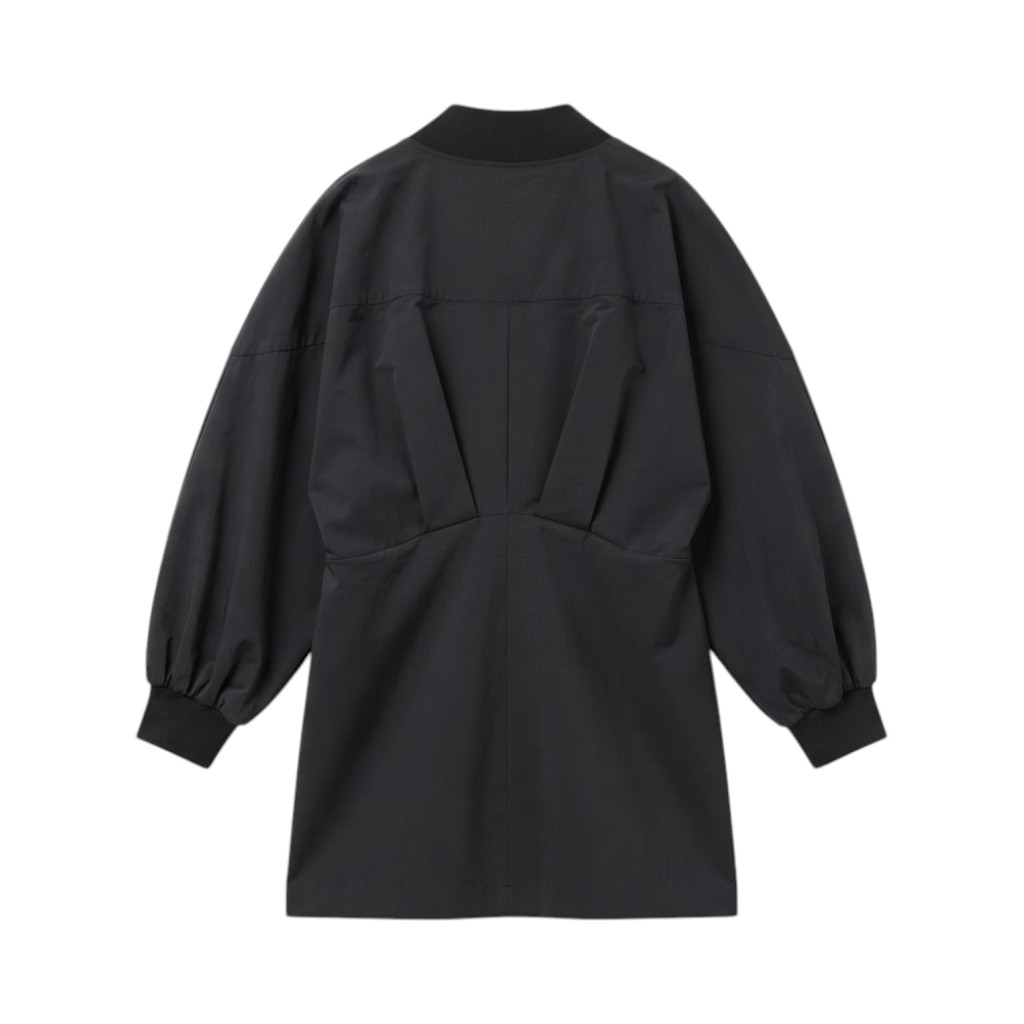 Weili Zheng Vestito Donna Nero con Zip e Maniche Voluminose