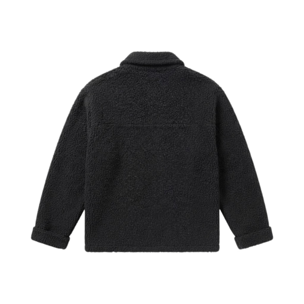 LANEUS Giacca Uomo in Maglia Nera con Tasche