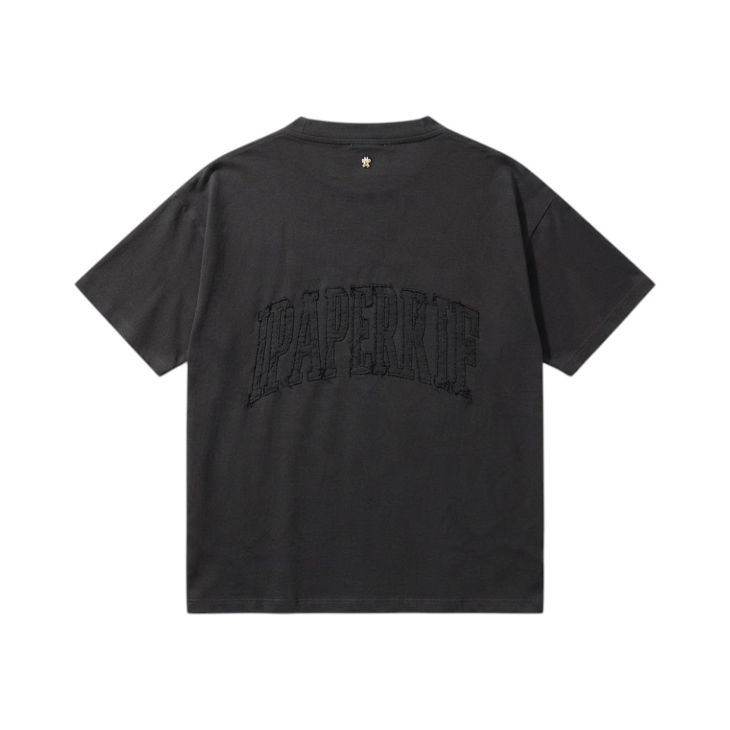 A PAPER KID T-shirt in Nero con Dettagli Distintivi