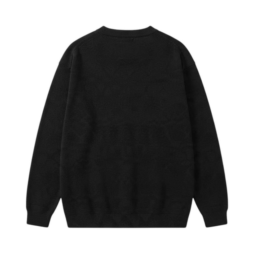 KENZO Maglieria Girocollo in Nero con Logo Ricamato