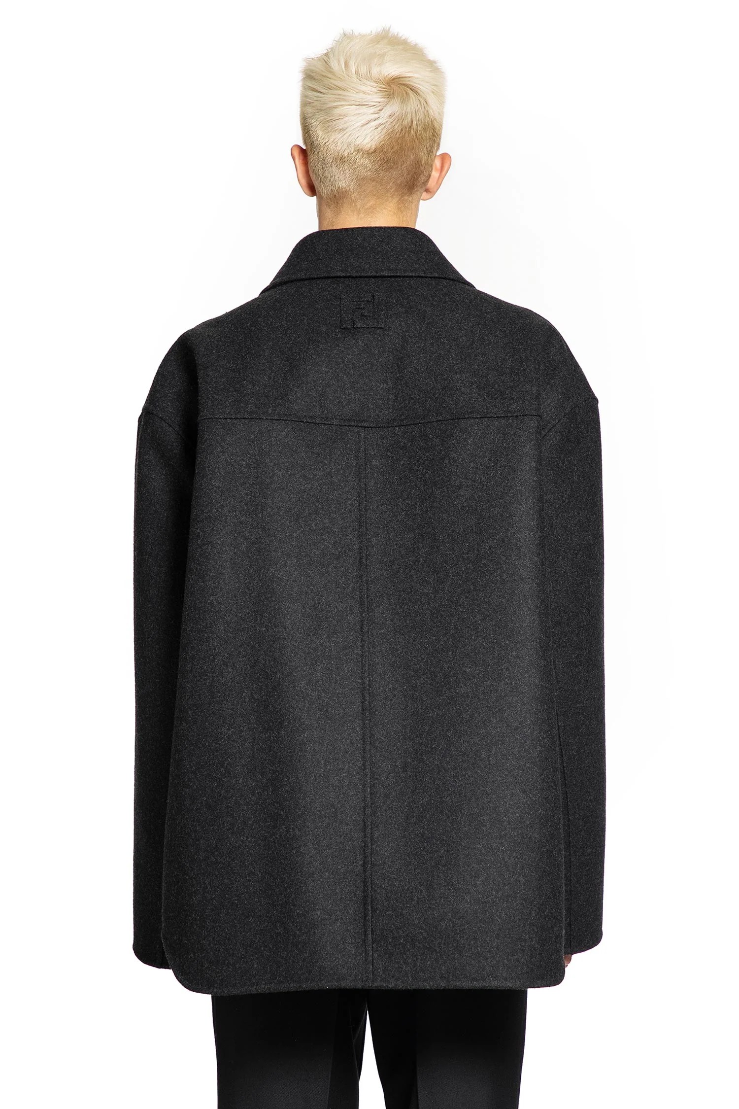 Fendi Giacca Cappotto Donna in Grigio Scuro