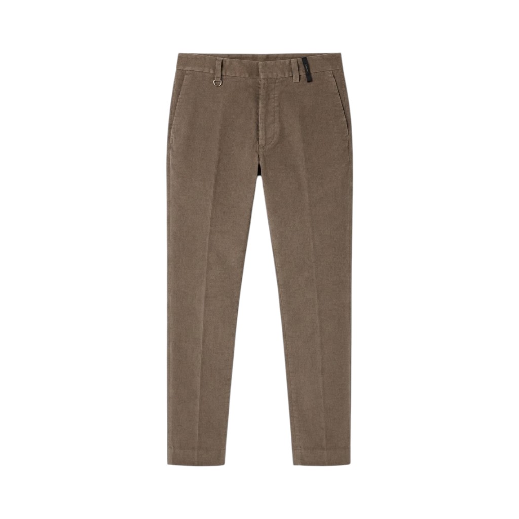 Golden Craft Pantaloni Tortora Eleganti in Tessuto Pregiato