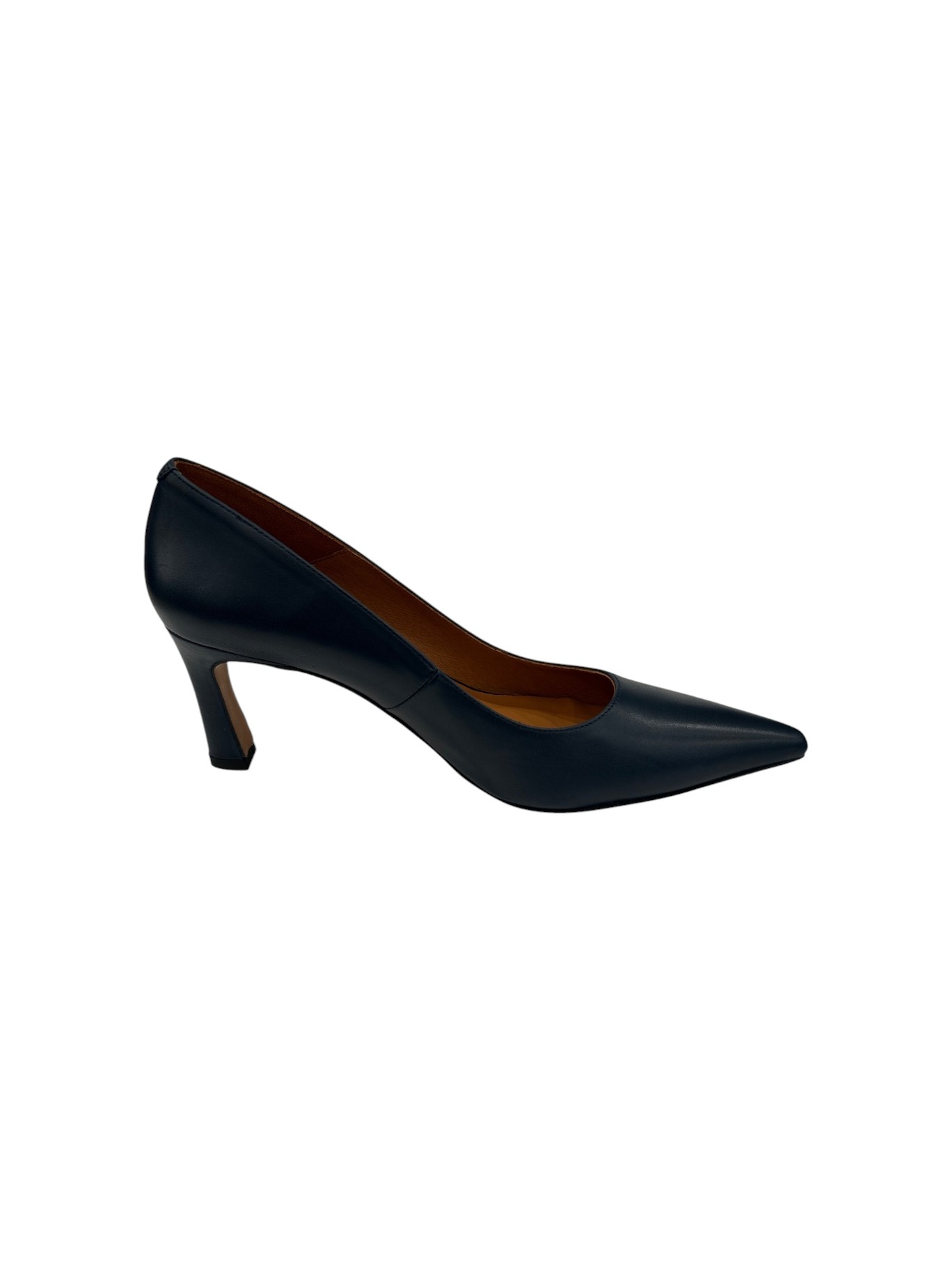ANGEL ALARCON Décolleté Donna in Pelle Blu Navy