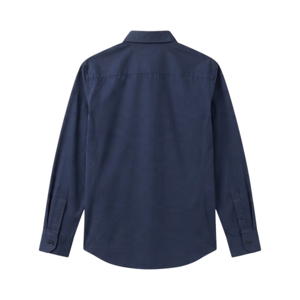 TOM FORD Camicia Uomo Blu con Tasche e Bottoni