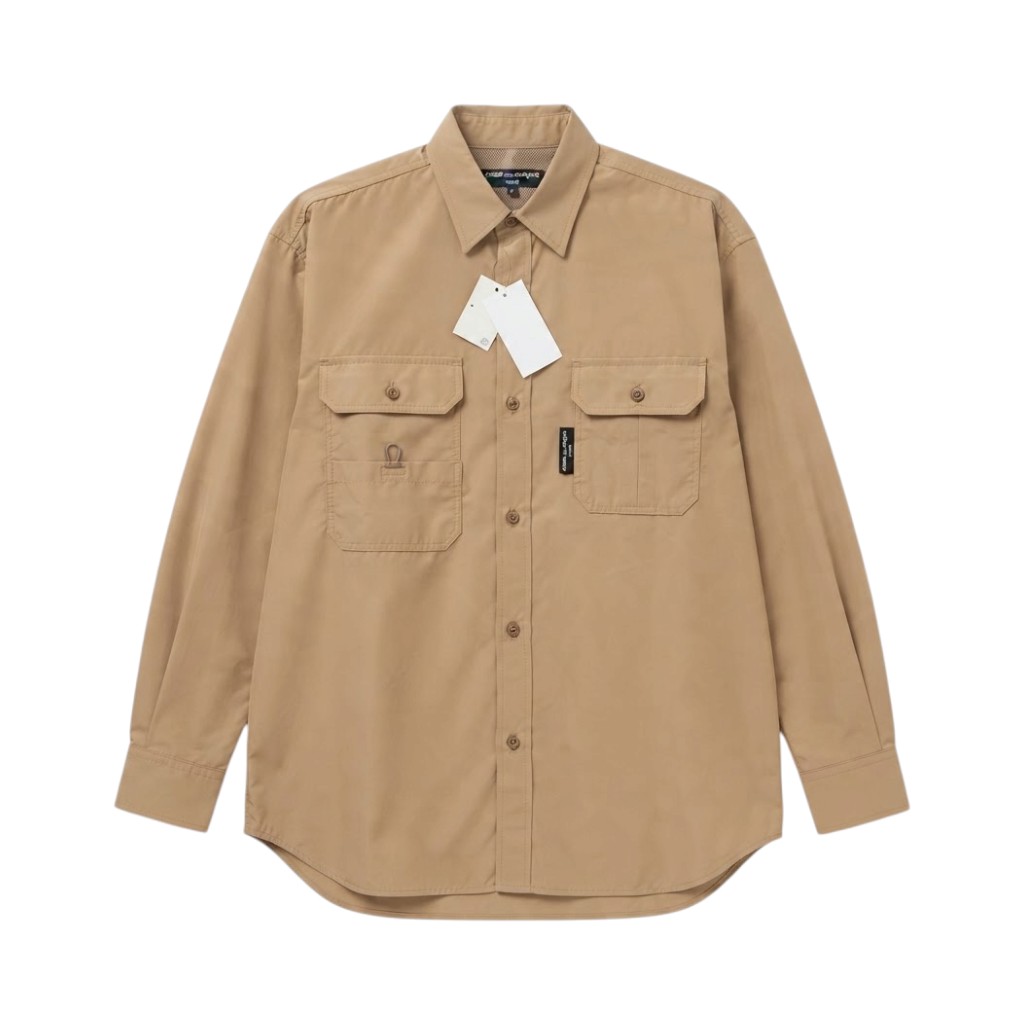 Comme des Garçons Maglieria Camicia Nera con Tasche Frontali