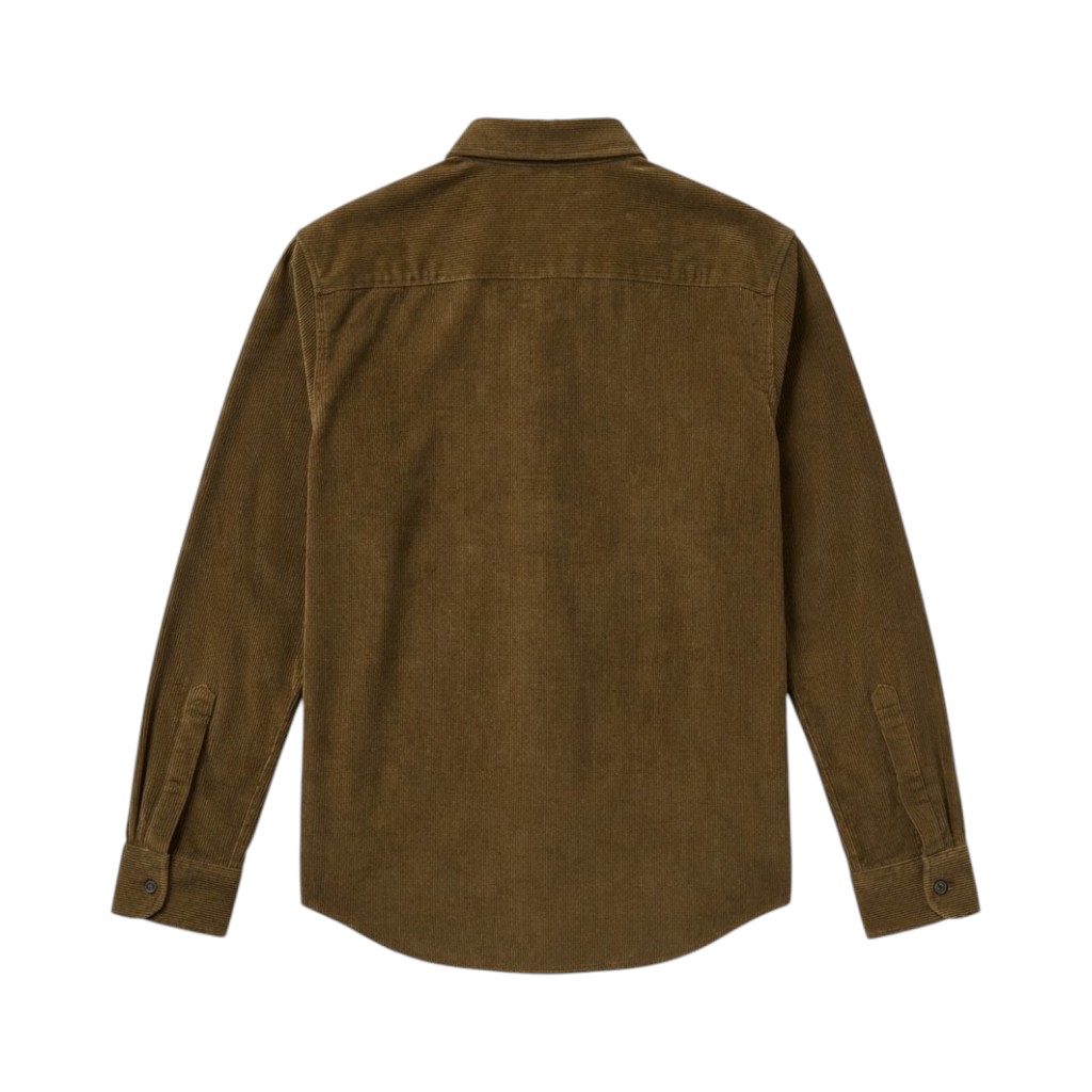 AMI Camicia in Velluto Verde con Logo Ricamato