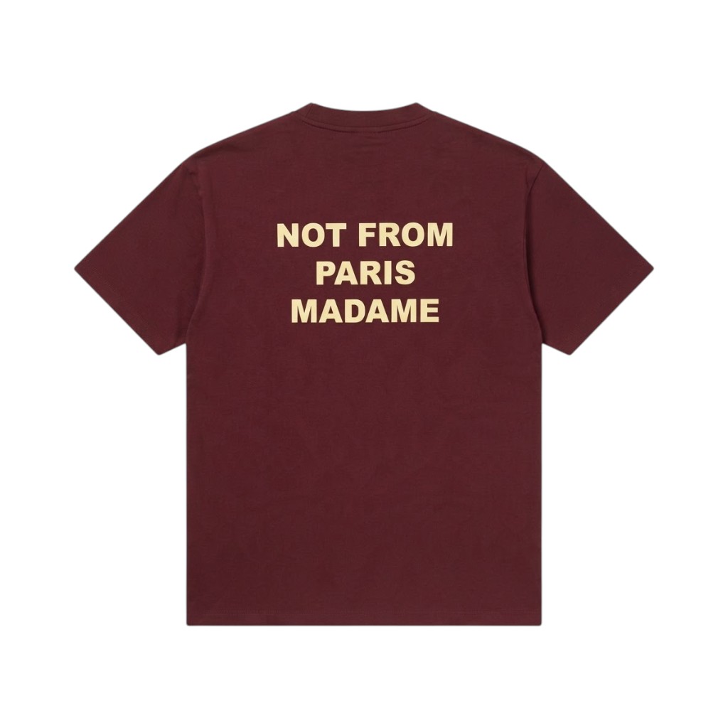 Drôle de Monsieur Maglieria T-Shirt Vinaccia con Scritta