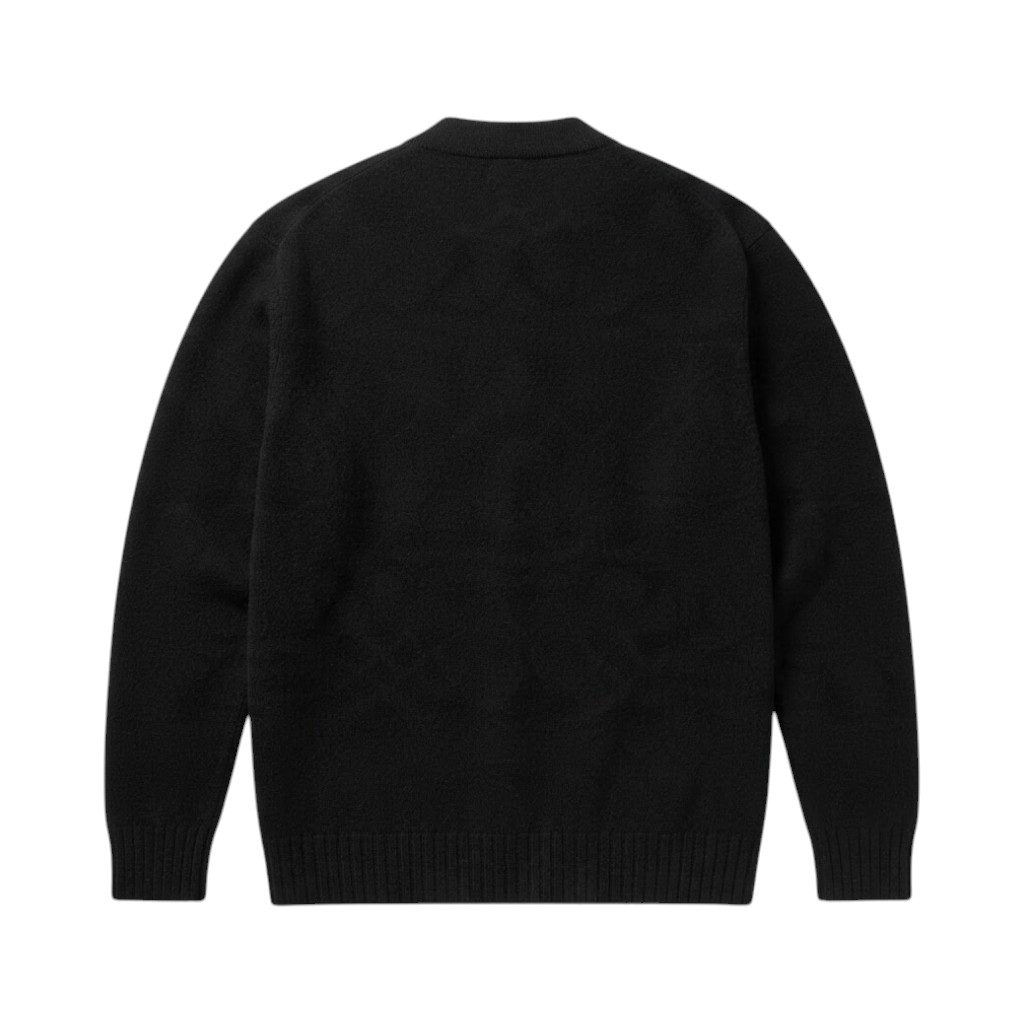 JIL SANDER Cardigan in Nero con Bottoni in Contrasto
