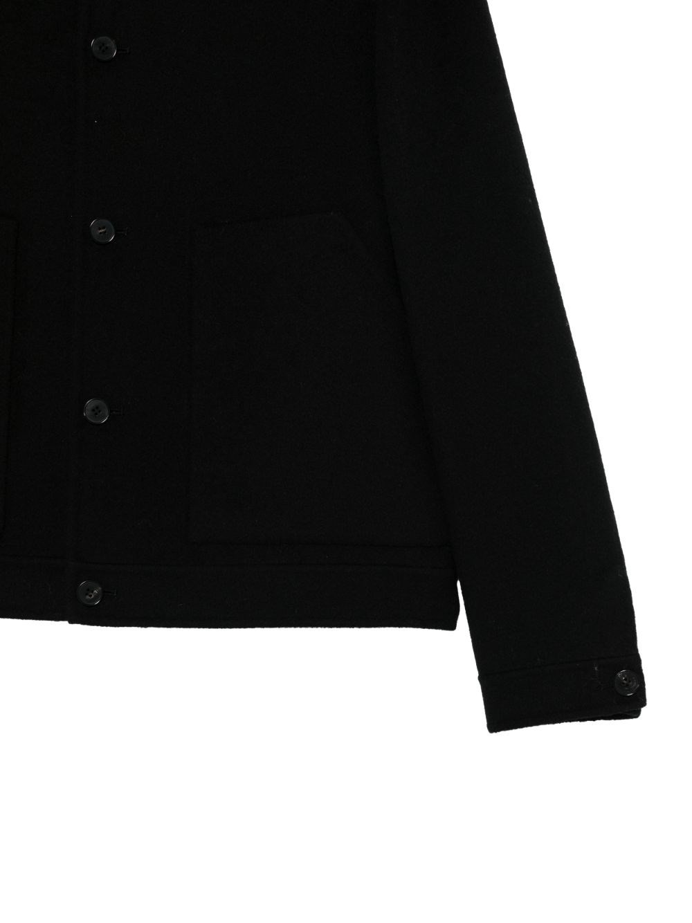 LOW BRAND Giubbino Uomo Nero in Lana con Bottoni